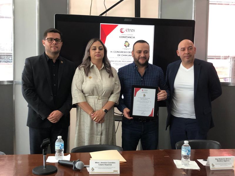 Congreso de Chihuahua refrenda certificación en prevención de riesgos psicosociales: único en el país con este reconocimiento