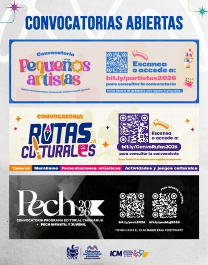 Mantiene Municipio tres convocatorias abiertas para impulsar el talento local