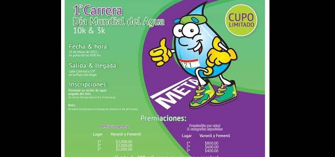 Van 500 inscritos a la Carrera D&iacute;a Mundial del Agua