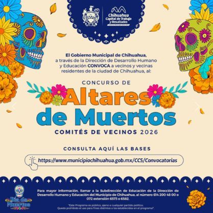 ¡Celebra nuestras tradiciones! Invita Municipio a participar en Concurso de Altares de Muertos