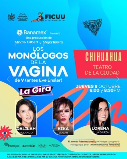 Invita Gobierno Municipal a disfrutar de “Los Monólogos de la Vagina” durante el FICUU 2026