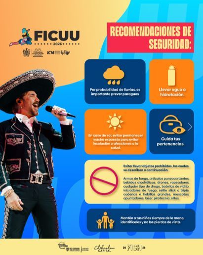 Hoy cierra el FICUU 2026 con concierto de Alejandro Fernández: Municipio